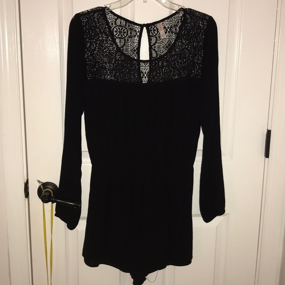 Black playsuit (short romper)